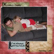 Krista Sleeping on Daddy